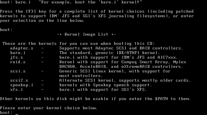 F3 Help Screen