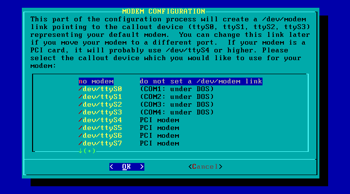 Modem Configuration
