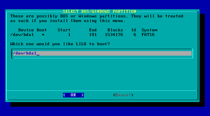 Specifying The Windows Partition Specifying The Windows Partition