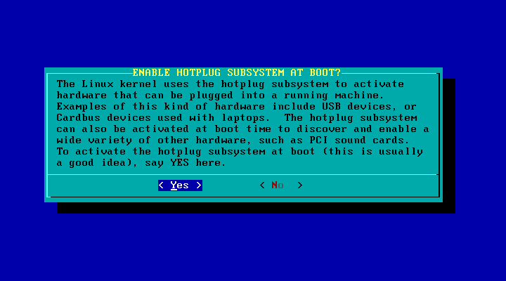 Enable Hotplug?