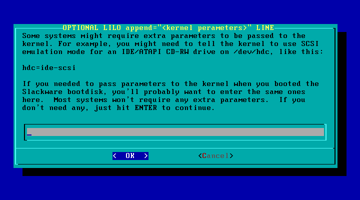 Extra Kernel Parameters